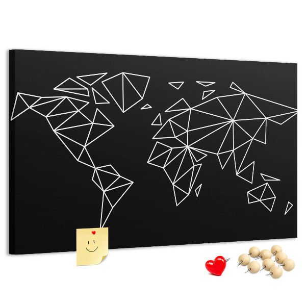 Nástěnka Geometrie světa v bílých konturách