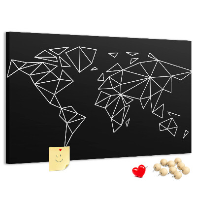 Nástěnka Geometrie světa v bílých konturách