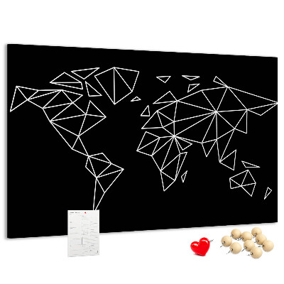 Nástěnka Geometrie světa v bílých konturách