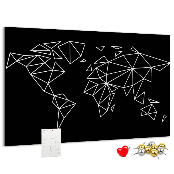 Nástěnka Geometrie světa v bílých konturách