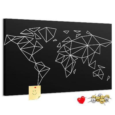 Nástěnka Geometrie světa v bílých konturách