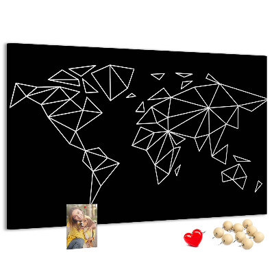 Nástěnka Geometrie světa v bílých konturách