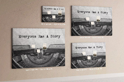 Korková nástěnka Příběh skrytý v psacím stroji