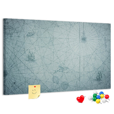 Korková nástěnka Starověká mapa s geometrickými vzory