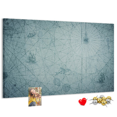 Korková nástěnka Starověká mapa s geometrickými vzory