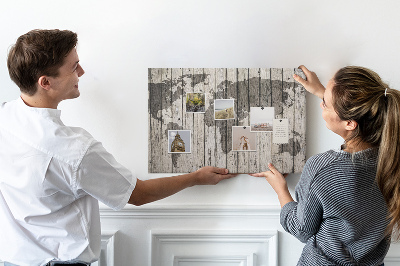 Korková nástěnka Mapa světa na pozadí dřevěných desek