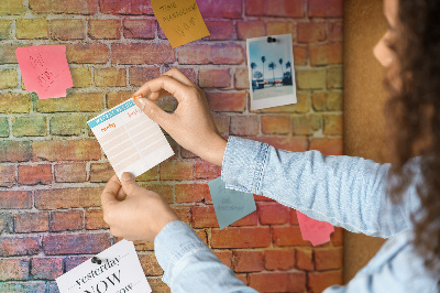 Fětská nástěnka Barevná cihlová zeď v duze