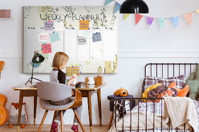 Korková nástěnka Kaktusy a zvířata v minimalistickém stylu