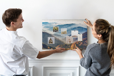 Nástěnka Malebné hory v podzimní krajině