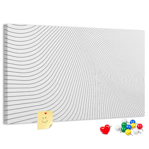 Korková nástěnka Vlny linií v minimalistickém stylu