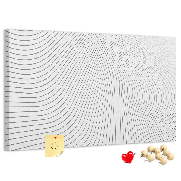 Korková nástěnka Vlny linií v minimalistickém stylu