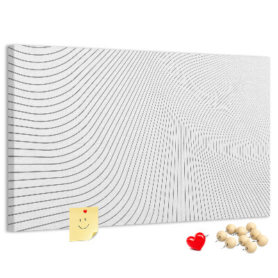 Korková nástěnka Vlny linií v minimalistickém stylu