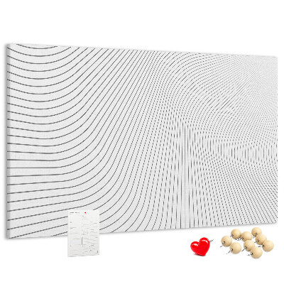 Korková nástěnka Vlny linií v minimalistickém stylu