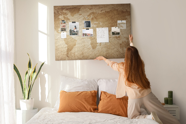 Nástěnka Mapa starověkého světa na hnědém pozadí