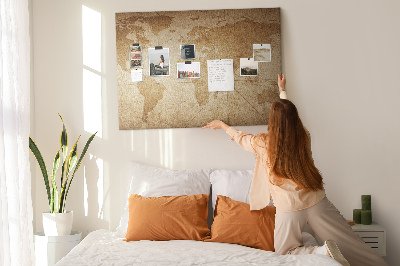 Nástěnka Mapa starověkého světa na hnědém pozadí