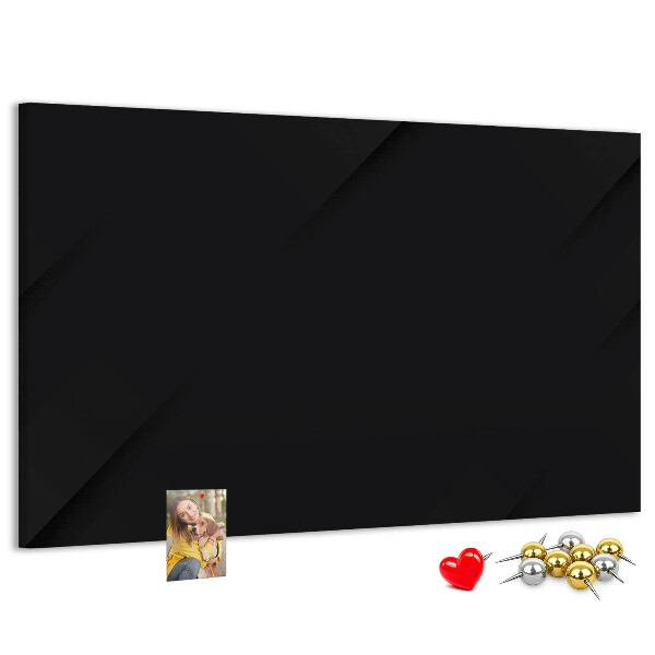 Korková nástěnka Černá deska s barevnými kolíky