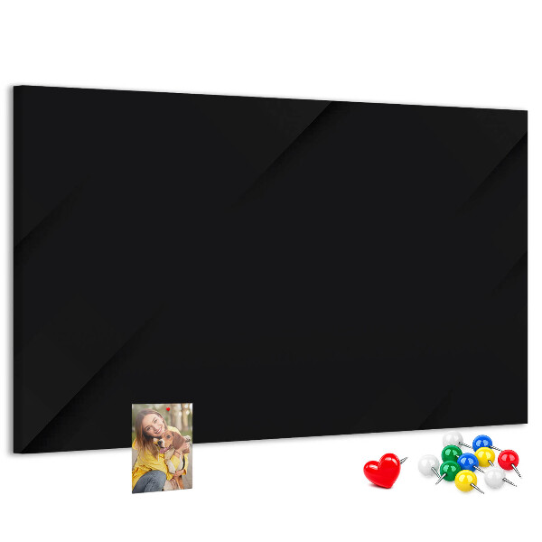 Korková nástěnka Černá deska s barevnými kolíky