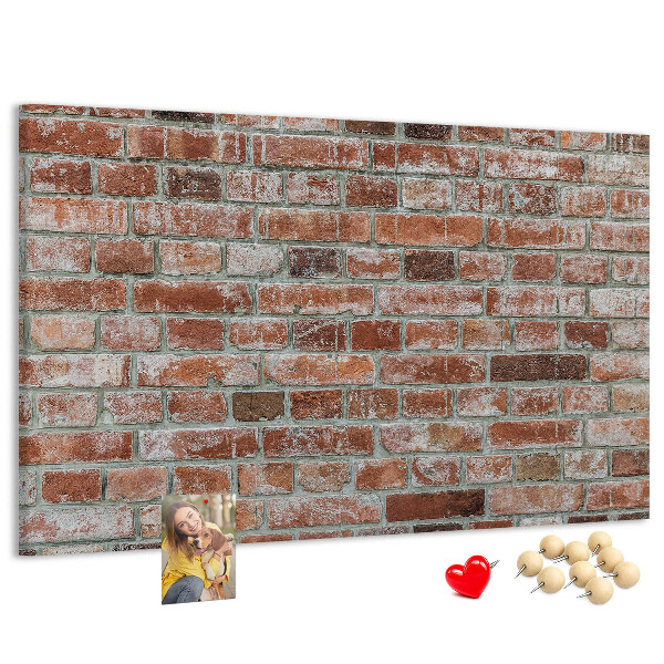 Nástěnka Cihlová zeď s přírodním povrchem