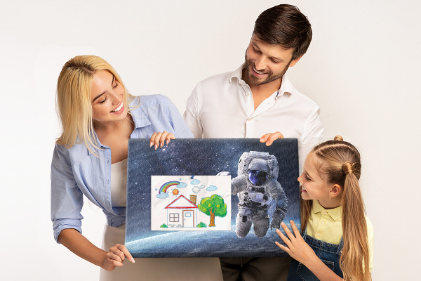 Fětská nástěnka Astronaut ve vesmíru