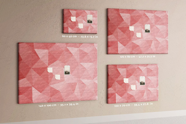 Nástěnka Geometrie v odstínech růžové a béžové