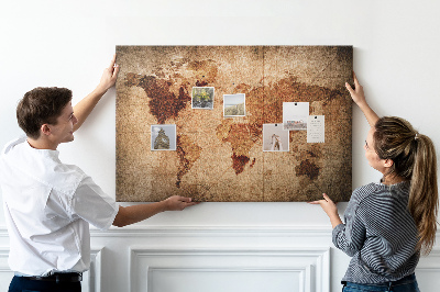 Fětská nástěnka Mapa starověkého světa v teplých tónech