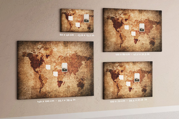 Fětská nástěnka Mapa starověkého světa v teplých tónech
