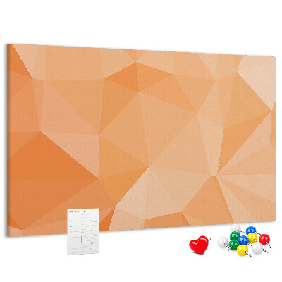 Fětská nástěnka Geometrické odstíny oranžové v trojúhelnících