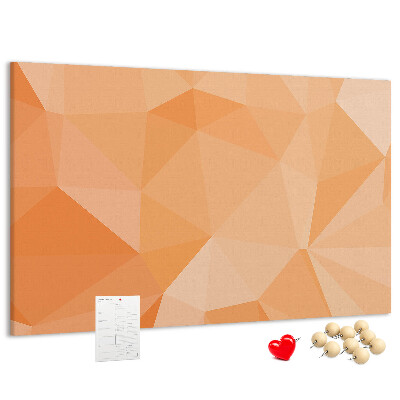Fětská nástěnka Geometrické odstíny oranžové v trojúhelnících