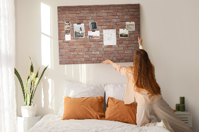Nástěnka Cihlová zeď v teplých odstínech
