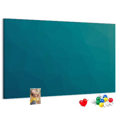 Nástěnka Geometrické tvary v odstínech modré