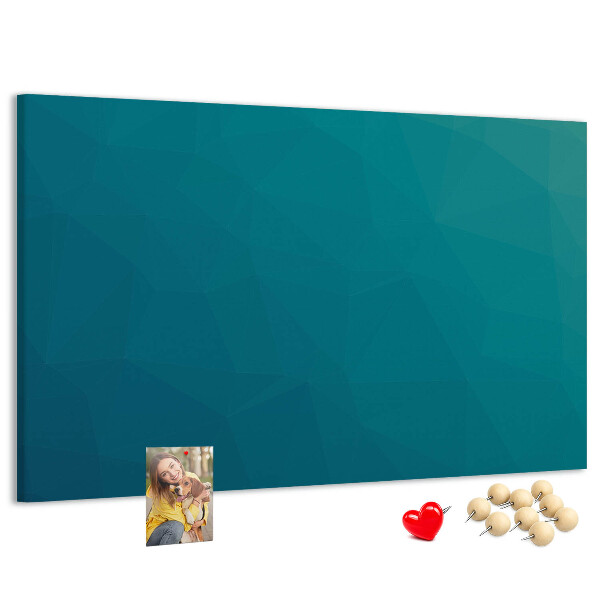 Nástěnka Geometrické tvary v odstínech modré