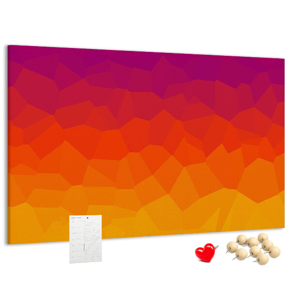 Fětská nástěnka Barevný gradient v odstínech oranžové.