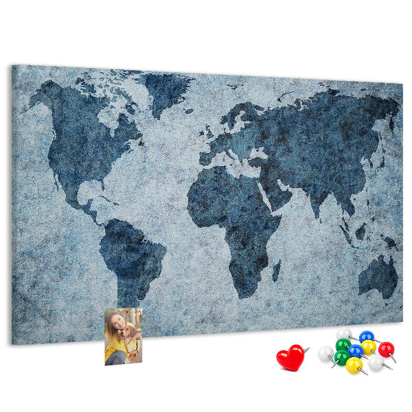 Fětská nástěnka Mapa starověkého světa v odstínech modré