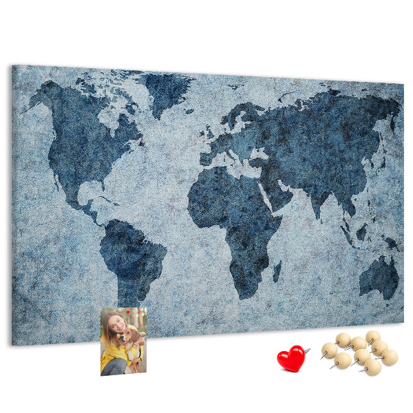 Fětská nástěnka Mapa starověkého světa v odstínech modré