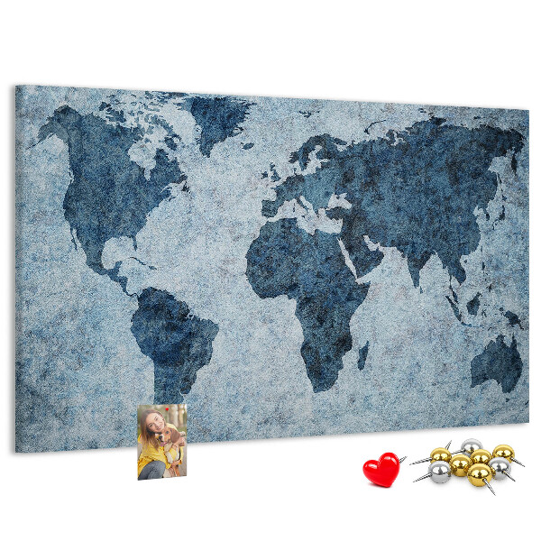 Fětská nástěnka Mapa starověkého světa v odstínech modré