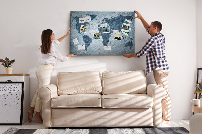 Fětská nástěnka Mapa starověkého světa v odstínech modré