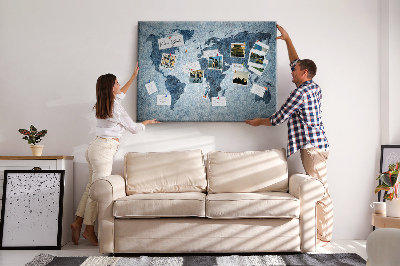 Fětská nástěnka Mapa starověkého světa v odstínech modré