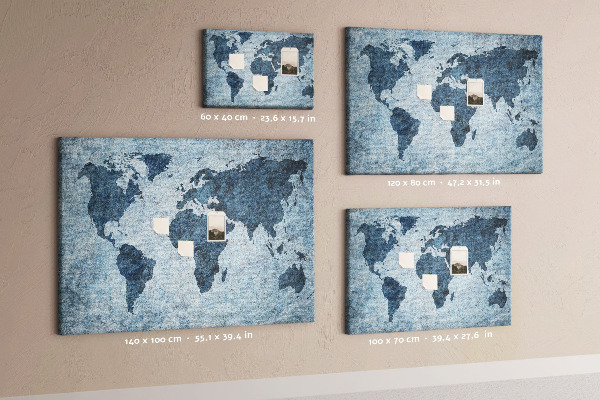 Fětská nástěnka Mapa starověkého světa v odstínech modré