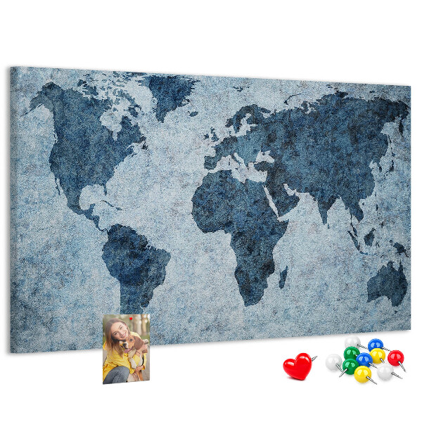 Fětská nástěnka Mapa starověkého světa v odstínech modré