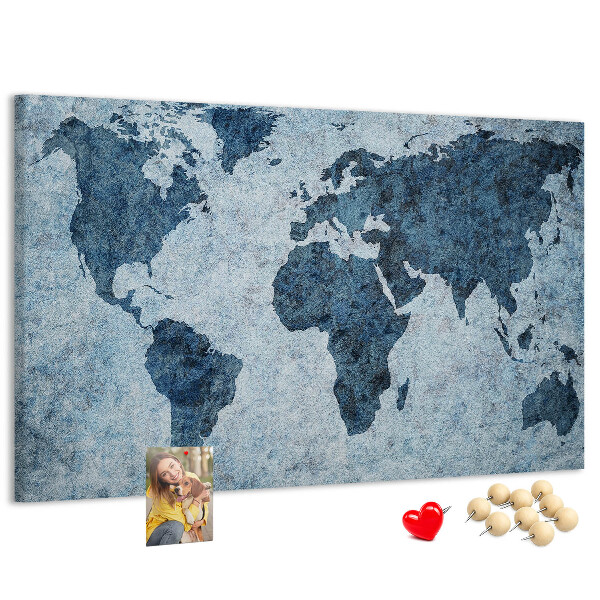 Fětská nástěnka Mapa starověkého světa v odstínech modré