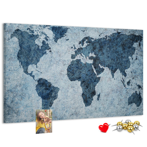 Fětská nástěnka Mapa starověkého světa v odstínech modré