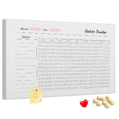 Korková nástěnka Sledování zvyků jednoduše