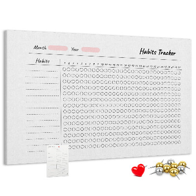 Korková nástěnka Sledování zvyků jednoduše