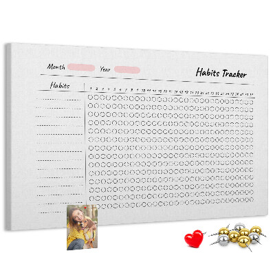 Korková nástěnka Sledování zvyků jednoduše