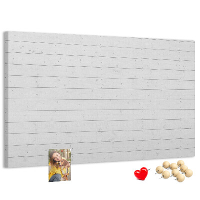Nástěnka Bílá korková deska v dřevěném stylu