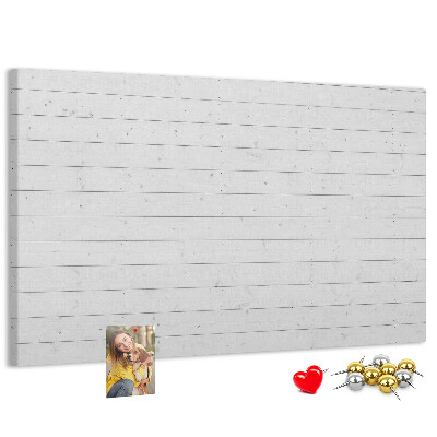 Nástěnka Bílá korková deska v dřevěném stylu
