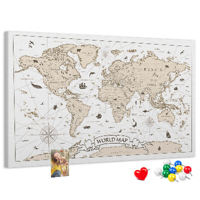 Nástěnka Mapa starověkého světa s geografickými detaily