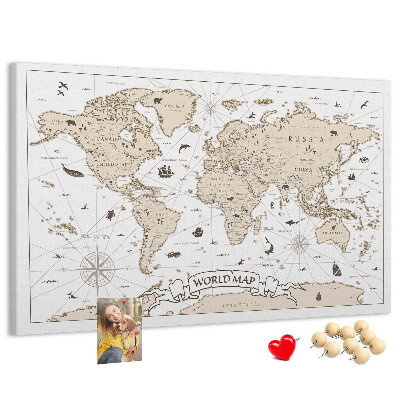 Nástěnka Mapa starověkého světa s geografickými detaily