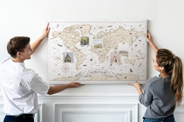 Nástěnka Mapa starověkého světa s geografickými detaily