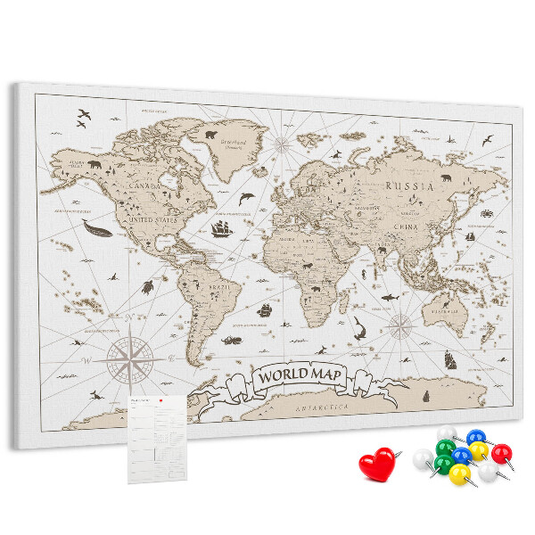 Nástěnka Mapa starověkého světa s geografickými detaily